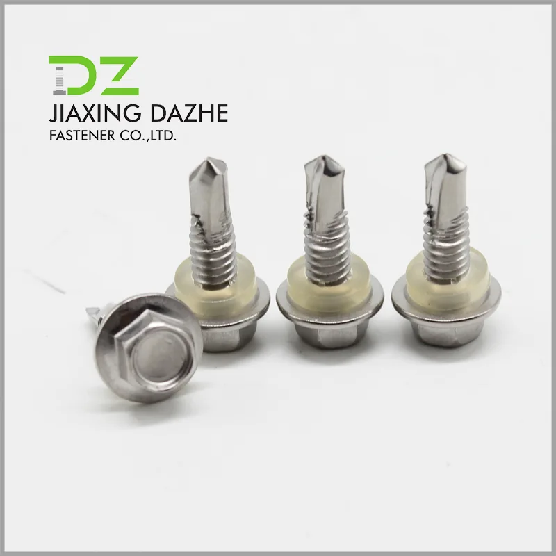 Hex Head Self Drilling Screw With Plastic Washer
