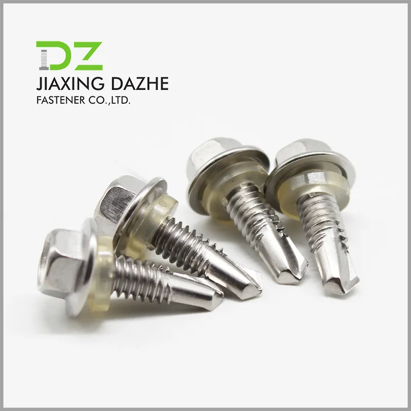 Hex Head Self Drilling Screw With Plastic Washer